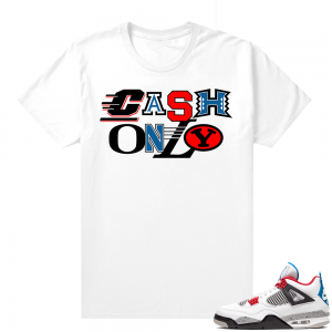 WHAT THE 4s shirt White - Cash Only