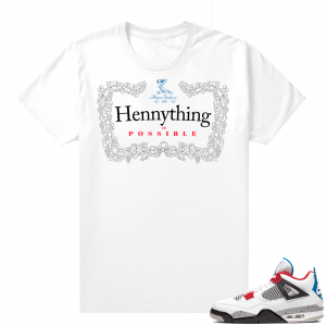 WHAT THE 4s shirt White - Hennything