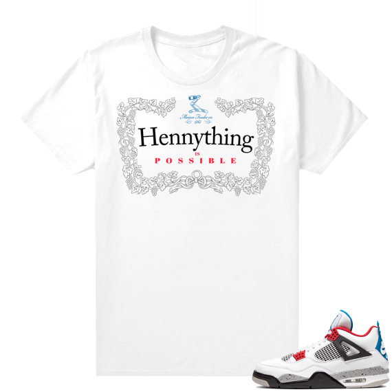 WHAT THE 4s shirt White - Hennything