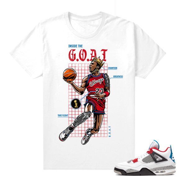 WHAT THE 4s shirt White - Inside the Goat