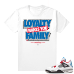 WHAT THE 4s shirt White - Loyalty