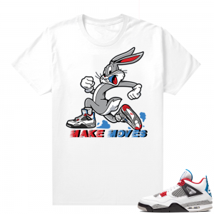 WHAT THE 4s shirt White - Make Moves