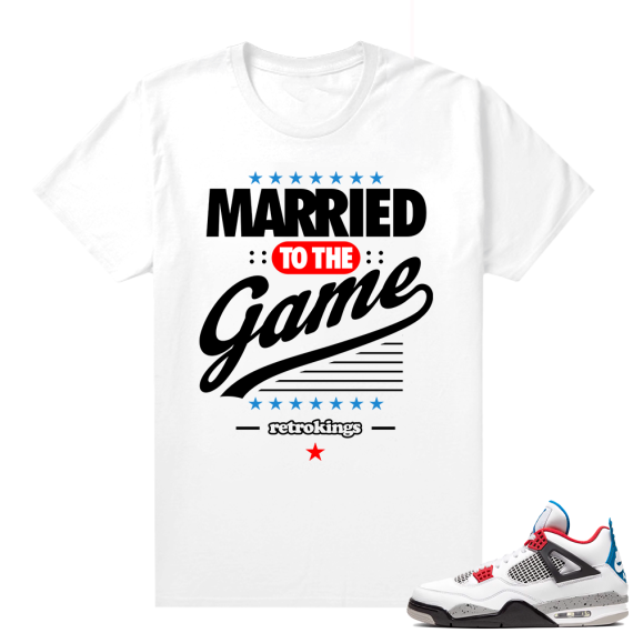 WHAT THE 4s shirt White - Married To the Game