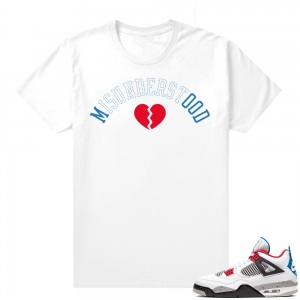 WHAT THE 4s shirt White - Misunderstood