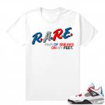 WHAT THE 4s shirt White - Rare Pair