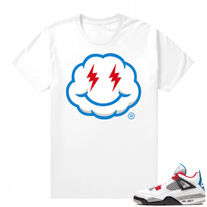 WHAT THE 4s shirt White - Smiley Cloud