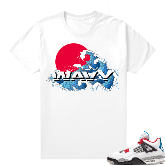 WHAT THE 4s shirt White - Wavy