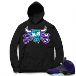 Alternate Grape 5s Hoodie - Black - Bully Bones