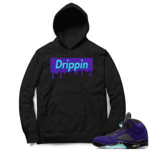 Alternate Grape 5s Hoodie - Black - Drip Box