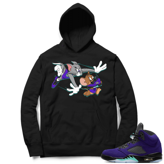 Alternate Grape 5s Hoodie - Black - Finesse