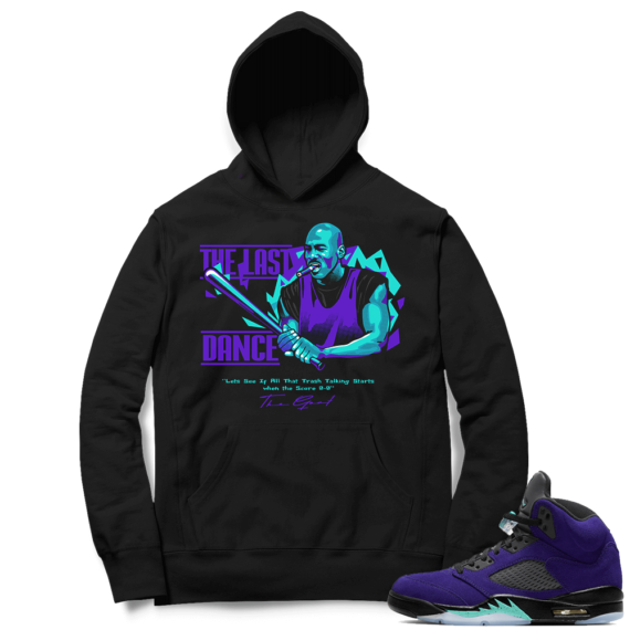 Alternate Grape 5s Hoodie - Black - Goat Talk