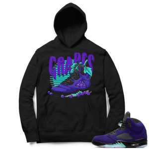 Alternate Grape 5s Hoodie - Black - Grapes