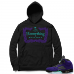 Alternate Grape 5s Hoodie - Black - Hennything