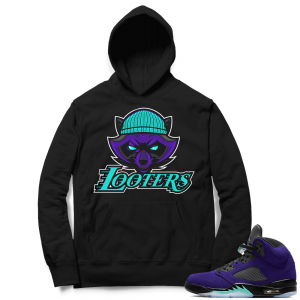 Alternate Grape 5s Hoodie - Black - Looters