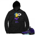 Alternate Grape 5s Hoodie - Black - Millhouse Got EM