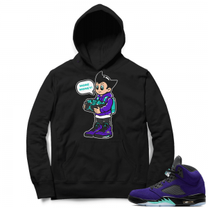 Alternate Grape 5s Hoodie - Black - More Sneaker Money