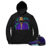 Alternate Grape 5s Hoodie - Black - Nipsey Tribute