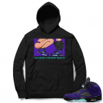 Alternate Grape 5s Hoodie - Black - No 350s