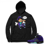 Alternate Grape 5s Hoodie - Black - No More Sneakers