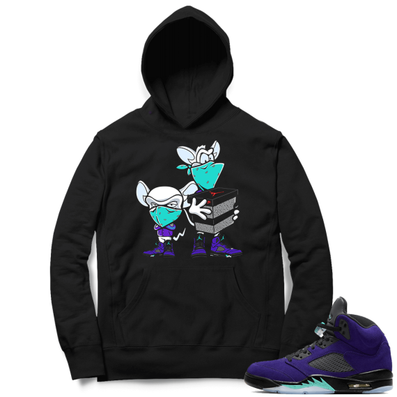 Alternate Grape 5s Hoodie - Black - Sneaker Heist