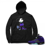 Alternate Grape 5s Hoodie - Black - Sneakerhead Mickey