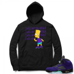 Alternate Grape 5s Hoodie - Black - Will Not Pay Resale