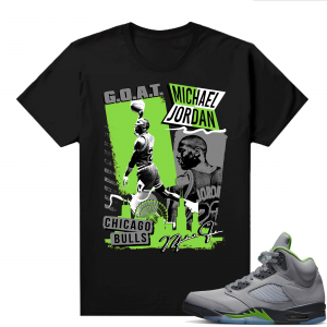 Jordan 5 Green Bean Shirts - Black 80s MJ