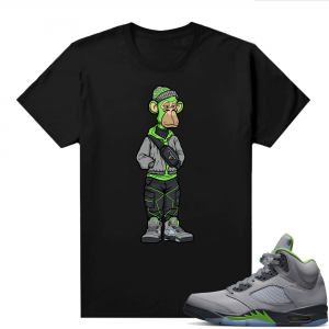 Jordan 5 Green Bean Shirts - Black Bored Ape Sneakerhead