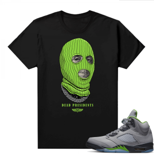 Jordan 5 Green Bean Shirts - Black Dead Presidents