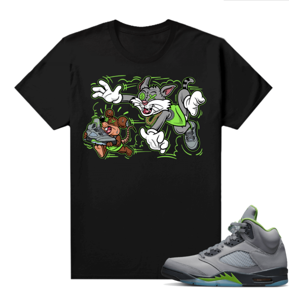 Jordan 5 Green Bean Shirts - Black Finessed