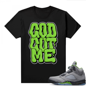 Jordan 5 Green Bean Shirts - Black God Got Me