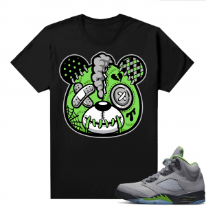 Jordan 5 Green Bean Shirts - Black Heartbreak Bear