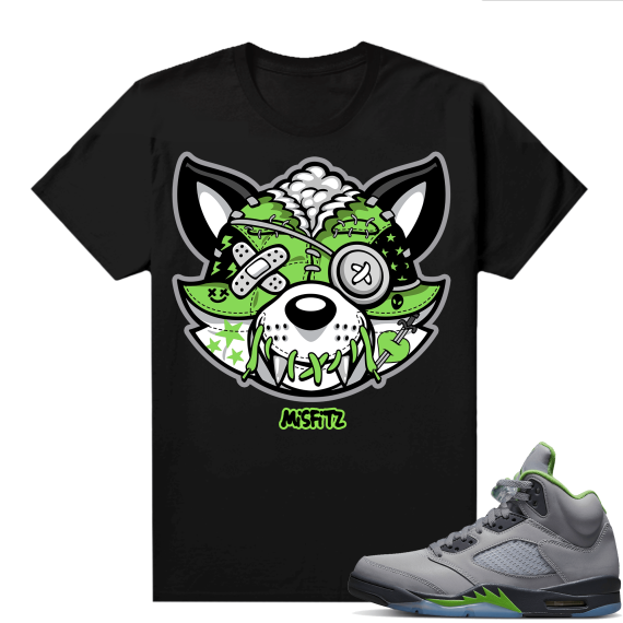 Jordan 5 Green Bean Shirts - Black Misfitz Foxy