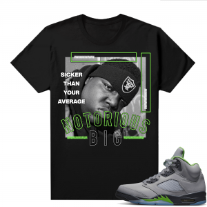 Jordan 5 Green Bean Shirts - Black Notorious