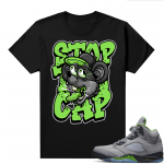 Jordan 5 Green Bean Shirts - Black Stop the Cap