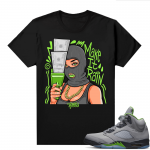 Jordan 5 Green Bean Shirts - Black Top Rank Make it Rain