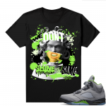 Jordan 5 Green Bean Shirts - Black Top Rank Medusa