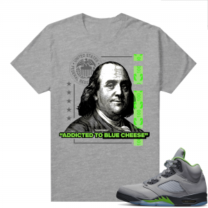 Jordan 5 Green Bean Shirts - Heather Grey Addicted