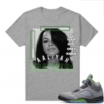 Jordan 5 Green Bean Shirts - Heather Grey Baby Girl