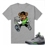 Jordan 5 Green Bean Shirts - Heather Grey Bear Sneaker Heist