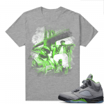 Jordan 5 Green Bean Shirts - Heather Grey Biggie Brooklyn