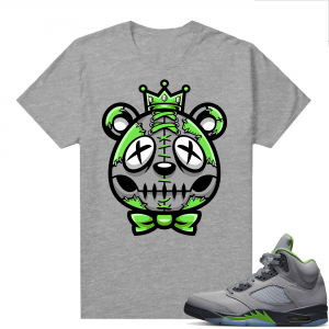 Jordan 5 Green Bean Shirts - Heather Grey Dead Bear