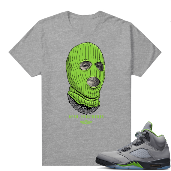 Jordan 5 Green Bean Shirts - Heather Grey Dead Presidents