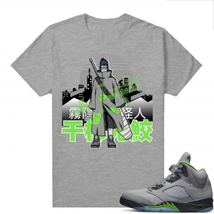 Jordan 5 Green Bean Shirts - Heather Grey Kisame