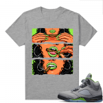 Jordan 5 Green Bean Shirts - Heather Grey Lit