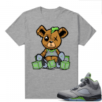 Jordan 5 Green Bean Shirts - Heather Grey Misfit Teddy