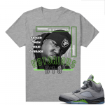 Jordan 5 Green Bean Shirts - Heather Grey Notorious