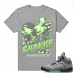 Jordan 5 Green Bean Shirts - Heather Grey Real Eyes