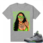 Jordan 5 Green Bean Shirts - Heather Grey Rockstar Mood