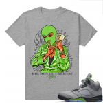 Jordan 5 Green Bean Shirts - Heather Grey Top Rank Big Money Talking